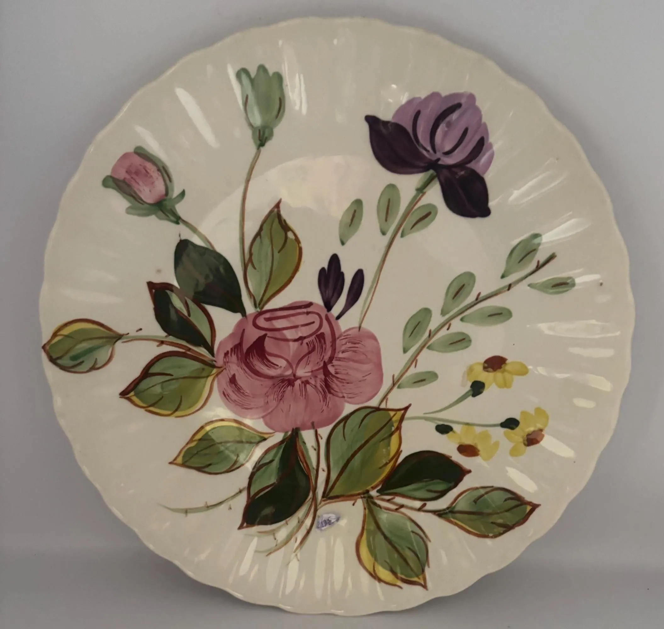Blue Ridge June Bouquet Dinner Plate, by Southern Potteries, Circa 1930's, Lover Antiques and Vintage