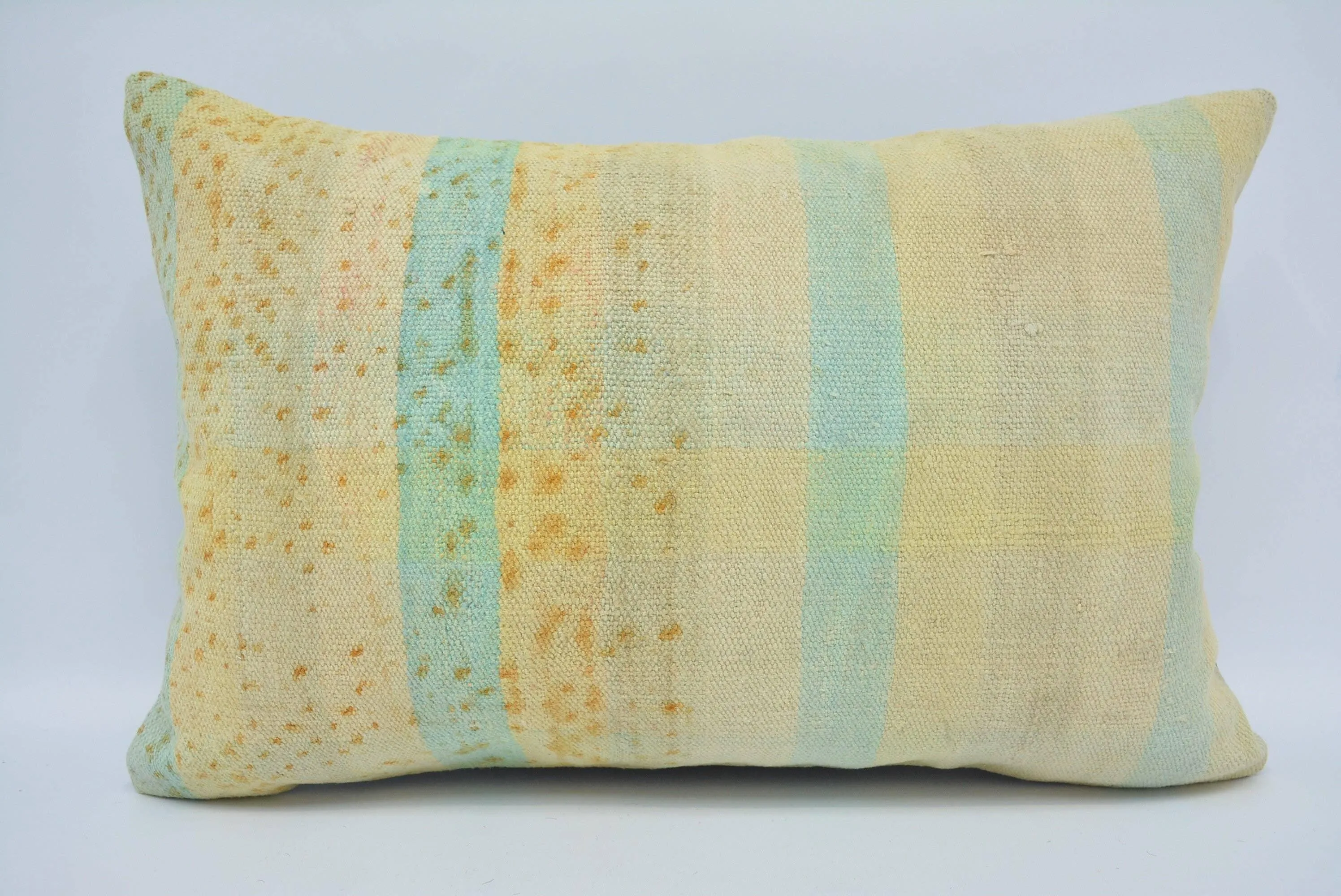7162. Kilim Antique Striped Yellow Cushion Cases Home Decor