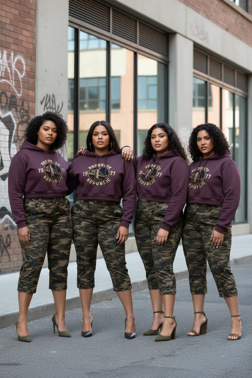 Brooklyn Republic essentials™ Women's Cropped Hoodie