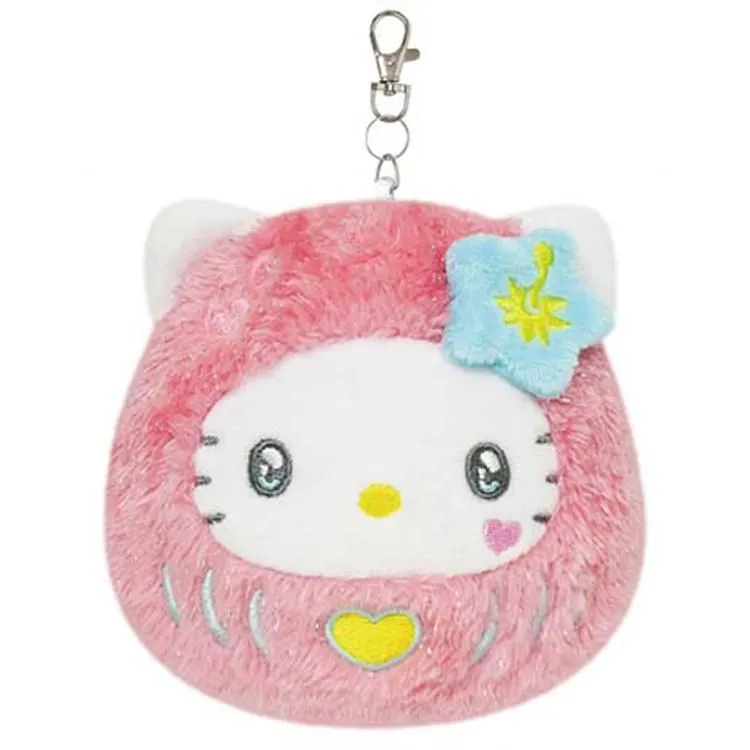 Hello Kitty Daruma Plush Pass Case Pouch