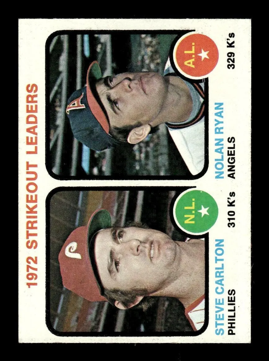 1973 Topps #67 1972 Strikeout Leaders Carlton Ryan EX HOF10011167