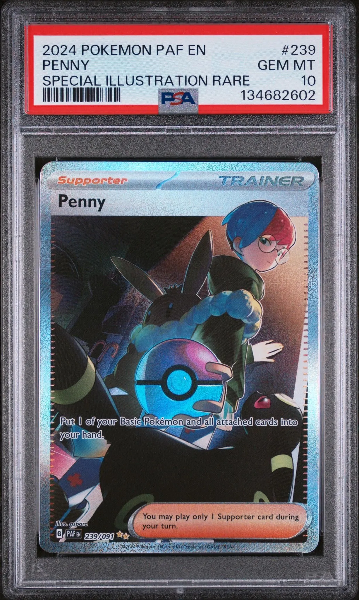 2024 Pokemon Scarlet and Violet Paldean Fates Special Illustration Rare Penny #239 PSA 10