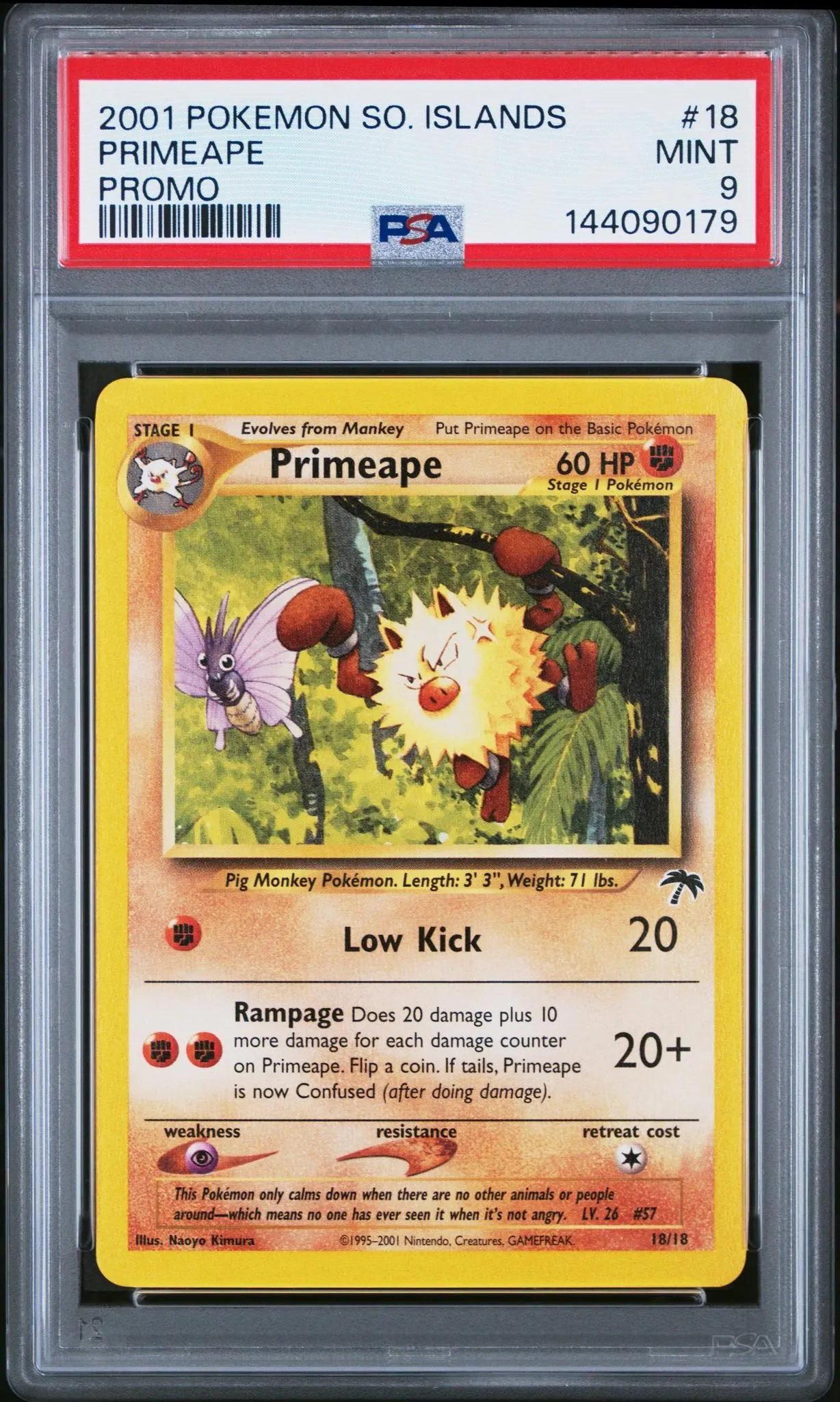 2001 Pokemon Southern Islands Promo Primeape #18 PSA 9