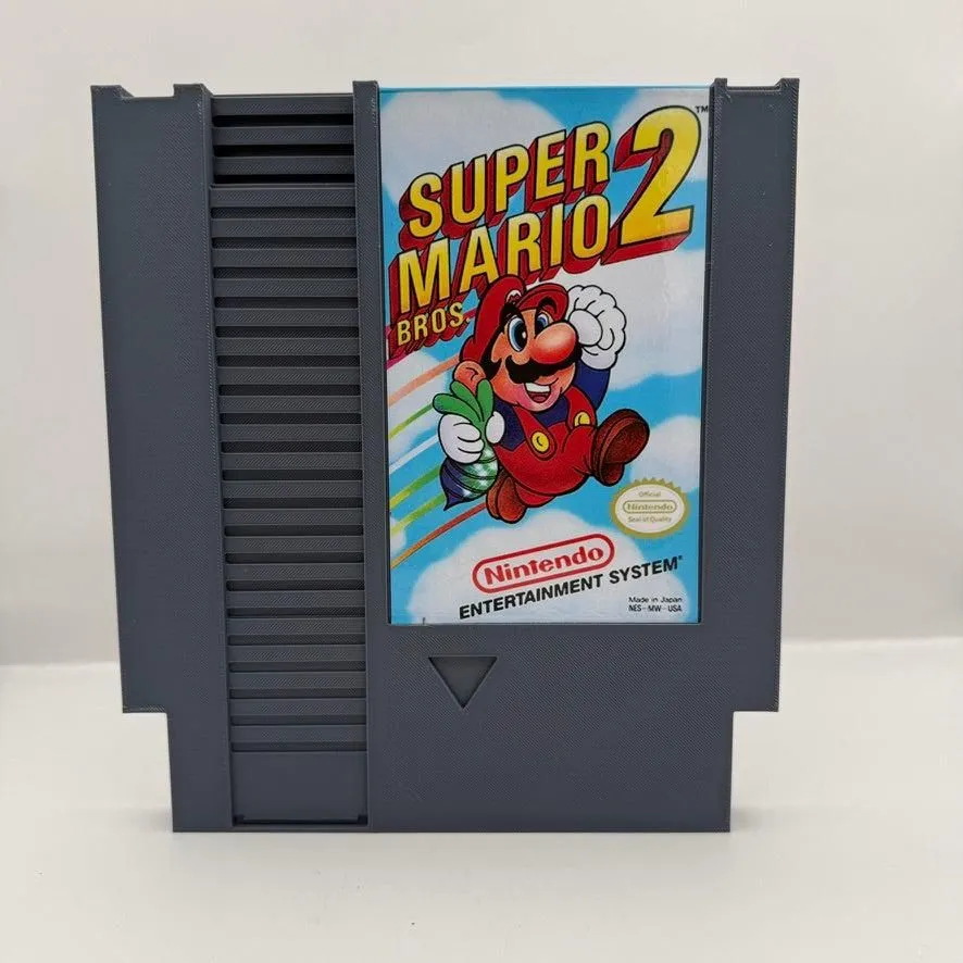 Super Mario Bros. 2 Giant NES Cartridge — 3D Printed Display Piece