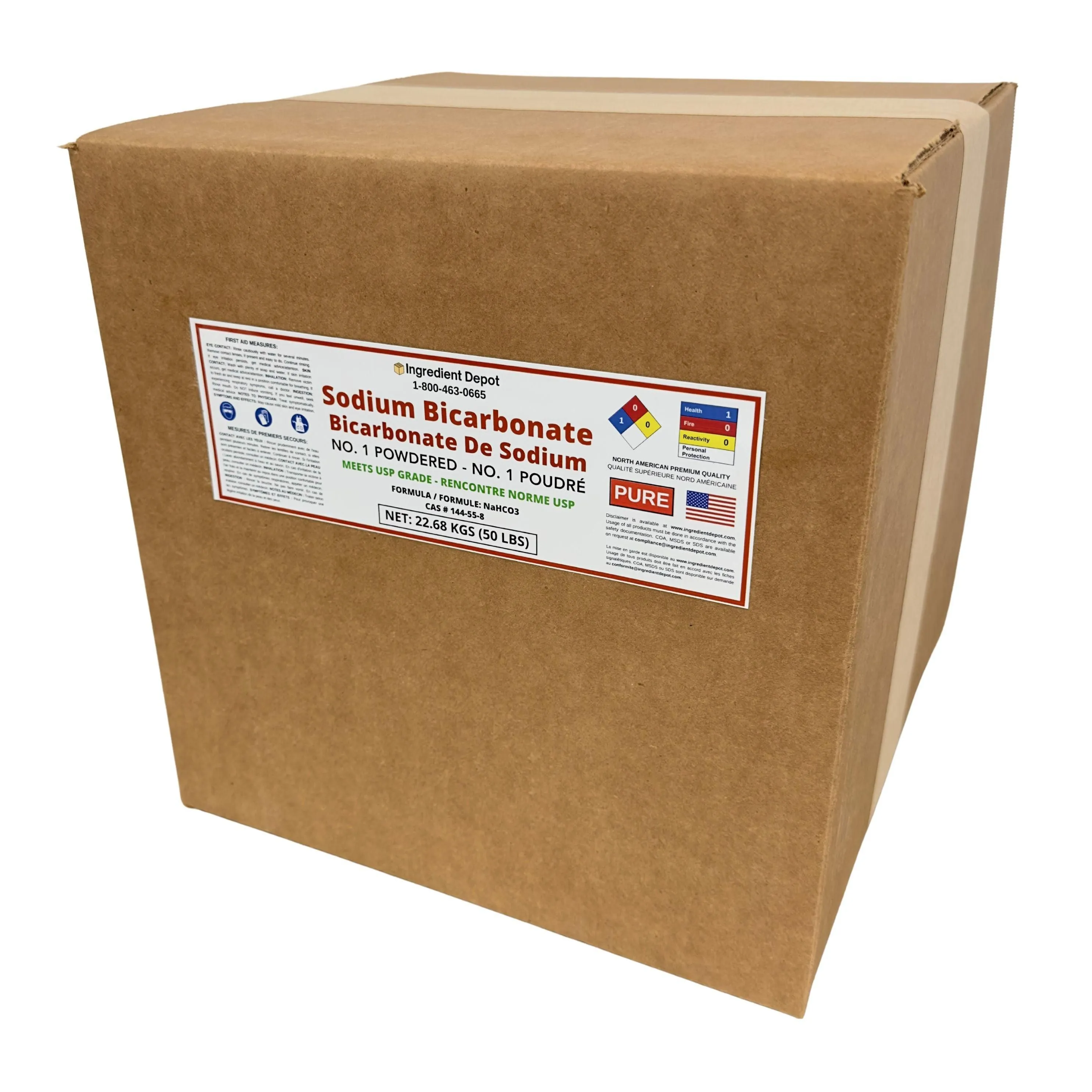 Sodium Bicarbonate No. 1 Powdered, USP Grade 22.68 kgs