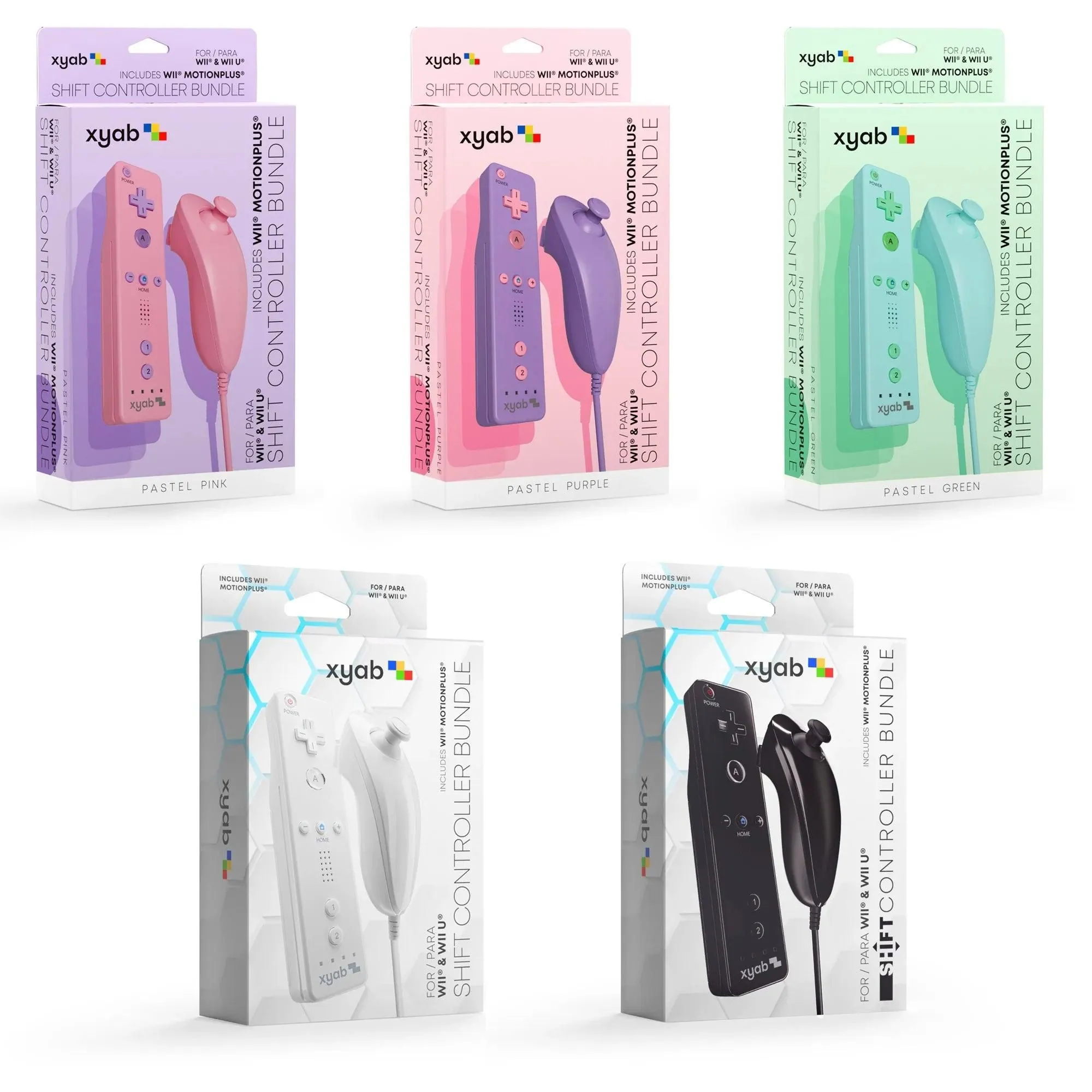 SHIFT Wireless Wiimote & Nunchuk Controller Set for Wii / Wii U