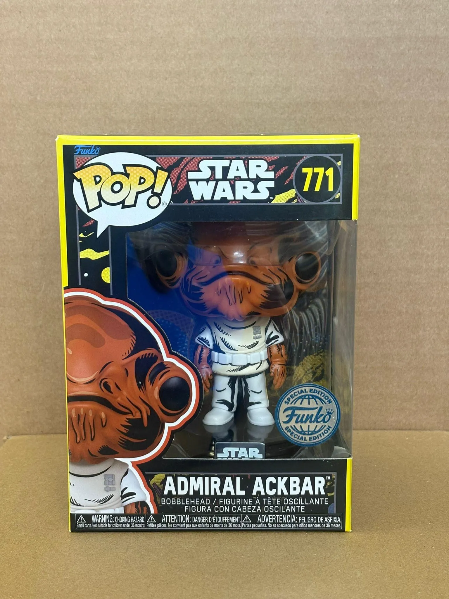 Funko Pop! Star Wars Admiral Ackbar #771 Retro Special Edition