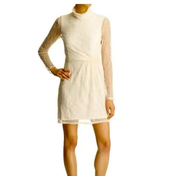 Product image for NWT Whitney Eve off white lace long sleeve dress sz 6