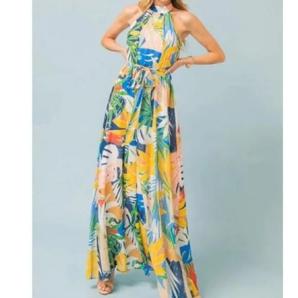 Product image for Flying tomato boutique I'll have a Blue Hawaiian maxi Dress size small