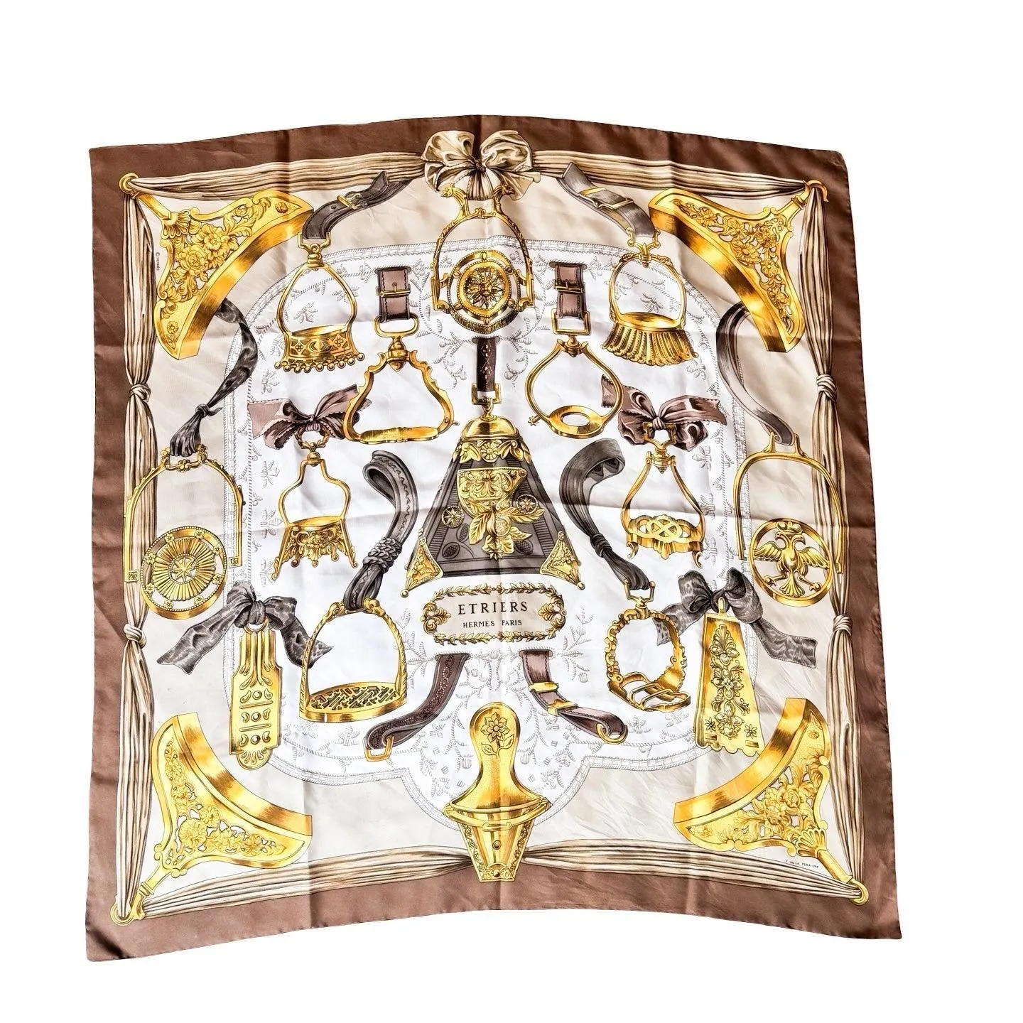 Vintage Hermès Etriers 90cm Scarf