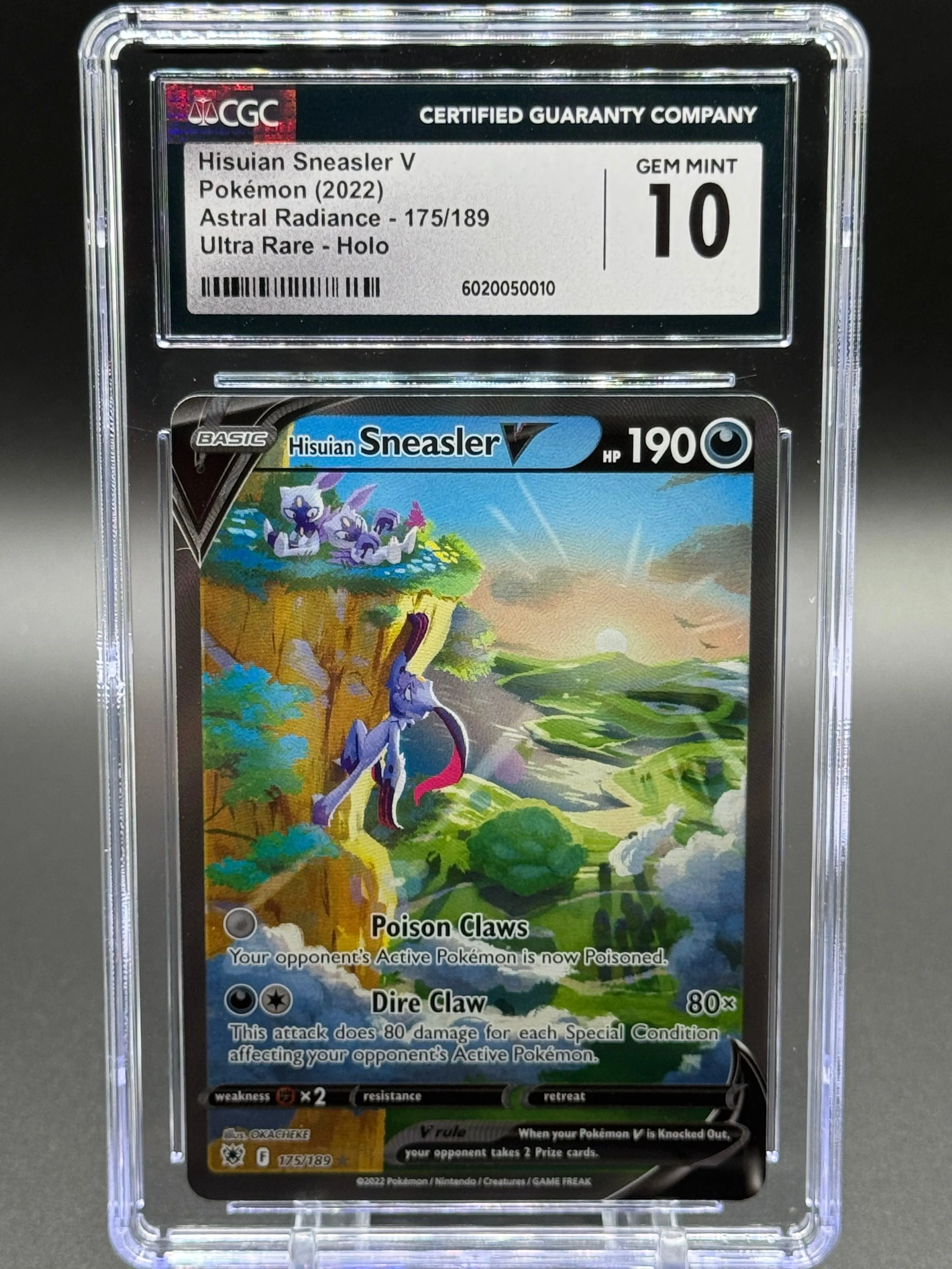Pokemon TCG Hisuian Sneasler V | Astral Radiance 175/189 | CGC Graded GEM MINT 10