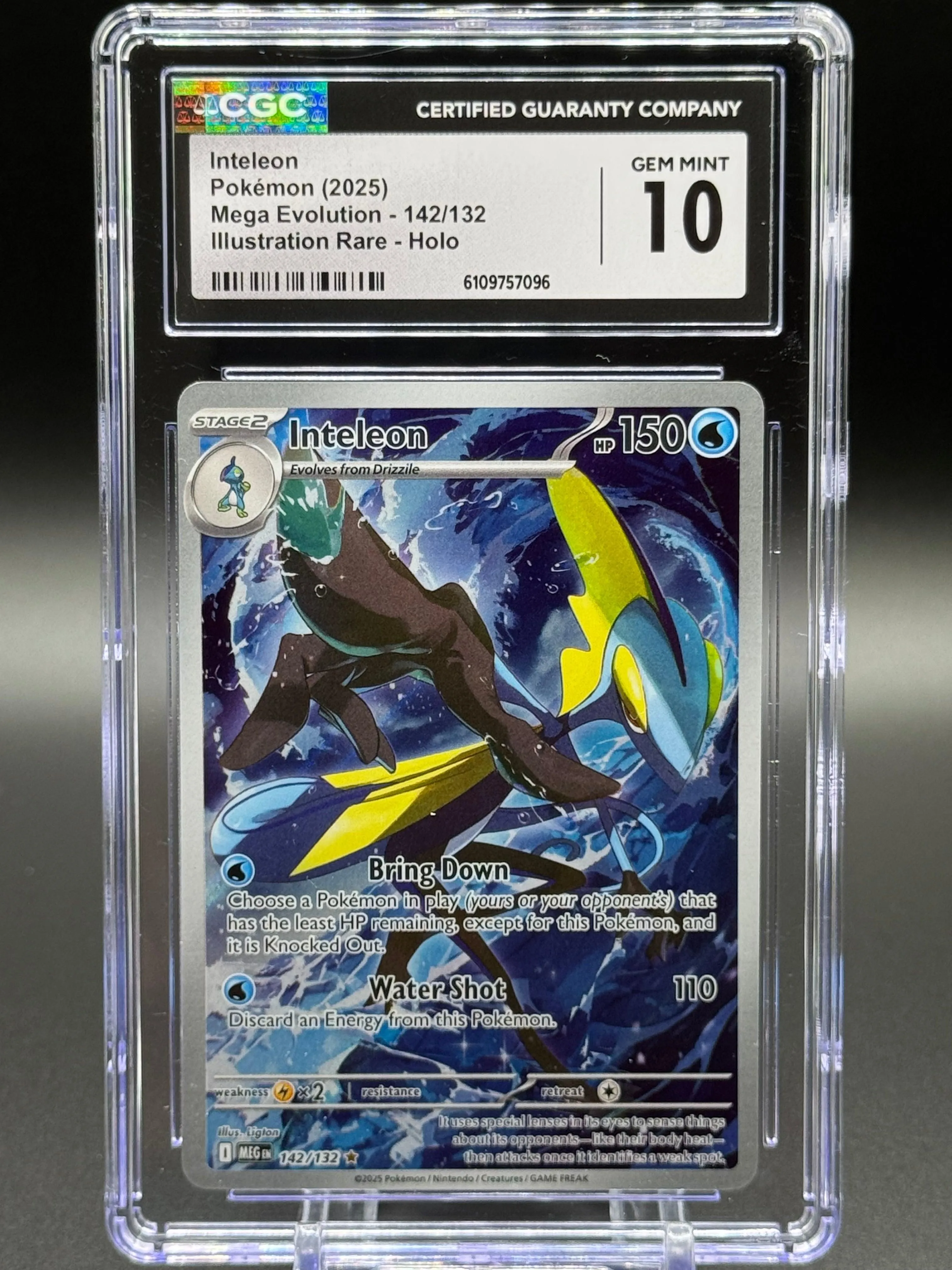 Pokemon TCG Inteleon | Mega Evolution 142/132 | CGC Graded GEM MINT 10