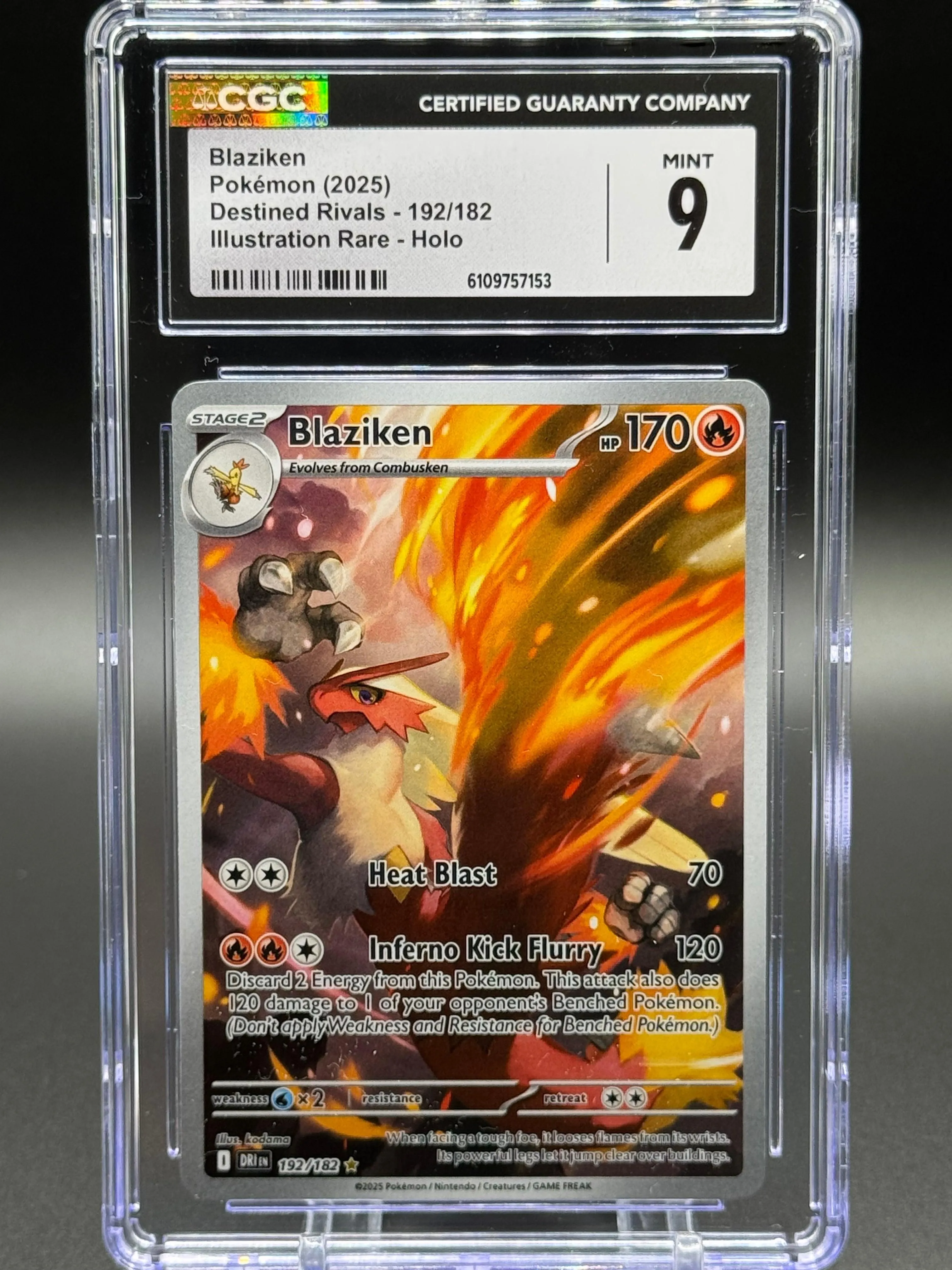 Pokemon TCG Blaziken | Destined Rivals 192/182 | CGC Graded MINT 9