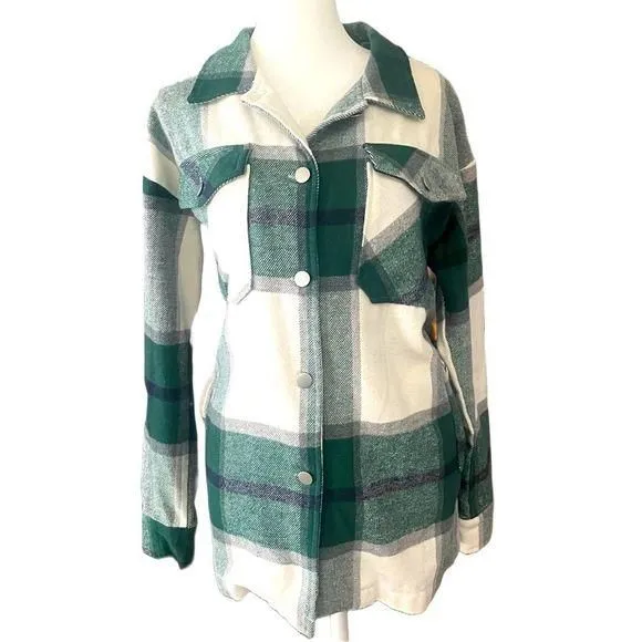 Product image for Blush Mark Shacket.     LTOP541