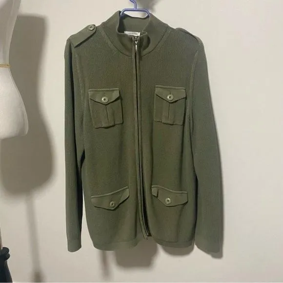 Product image for Grab Sasso Military Style Zipper Cardigan