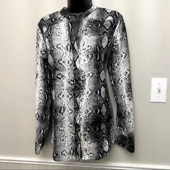 Product image for Karl Lagerfeld Snakeskin Print Blouse