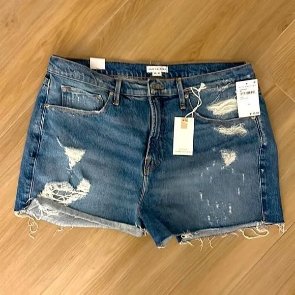 Product image for Good American 90s Shorts Indigo - Size 12 / 31
