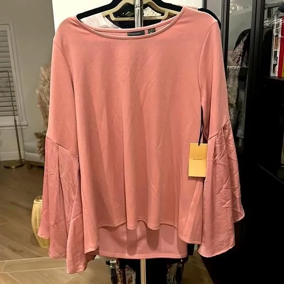 Product image for NWT Halogen Blouse with Silky Bell Sleeves - Size Large