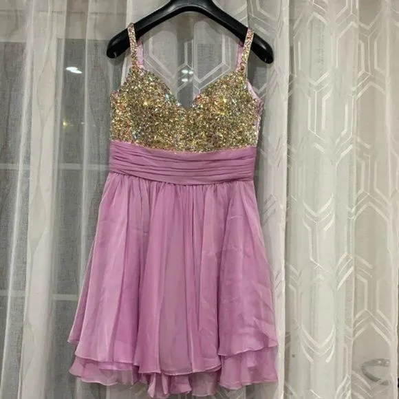 Product image for LaFemme lavender, sequin dress