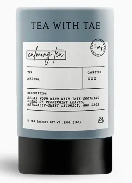 Calming Tea Herbal Rest Mini Tea Tube Gift (5 Tea Bags)