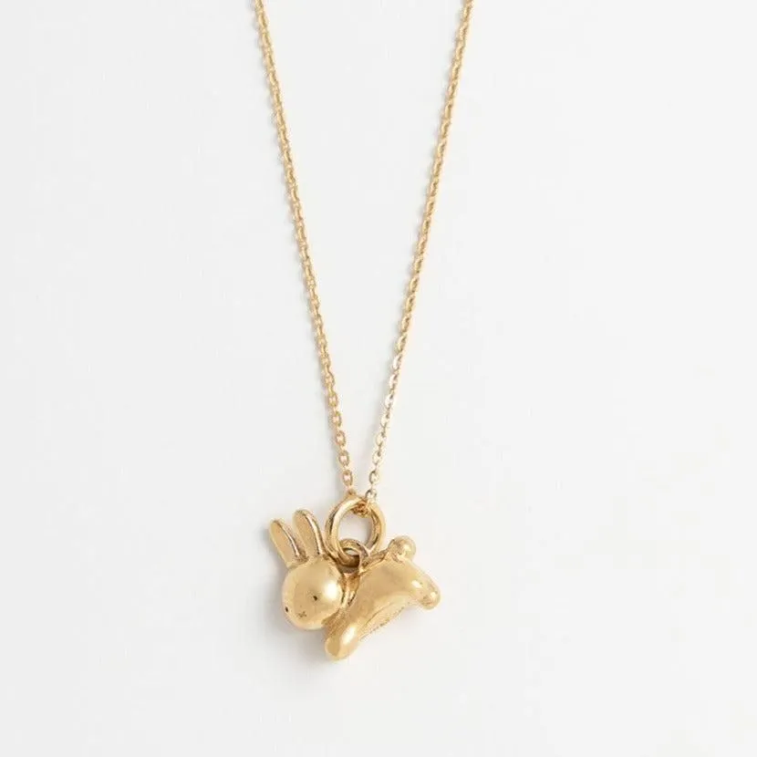 Miffy Leaping Rabbit Necklace (18ct Gold Vermeil)