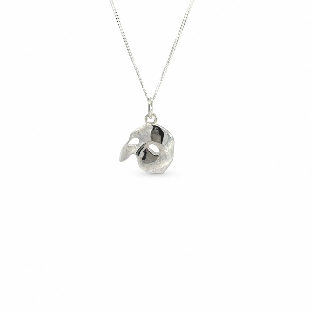 Phantom of the Opera Mask Charm Necklace (Sterling Silver)