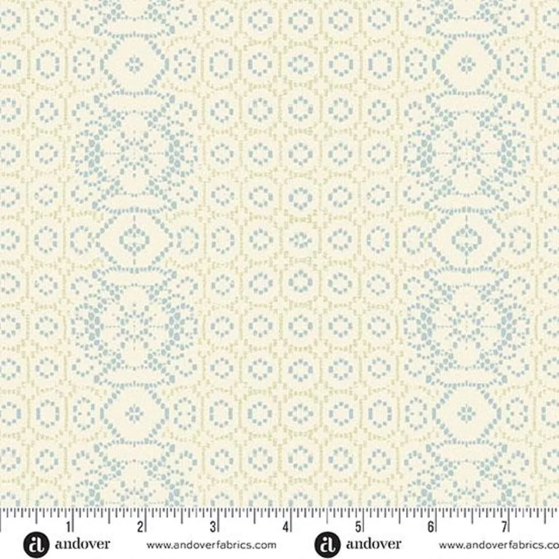FLOURISH - GRANDMA'S LACE BLUE BY ALEXANDRA BORDALLO