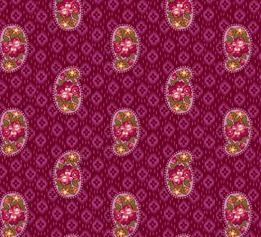 MOONLIGHT ROSES - PAISLEY IKAT PINK