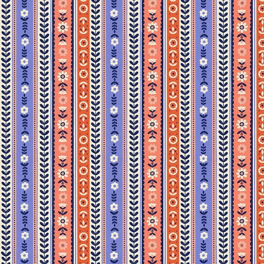 FOLKY CHICKEN - RIBBON STRIPE COBALT