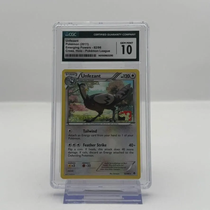 2011 Pokémon Unfezant #82 Emerging Powers Cross Holo CGC 10 GEM MINT