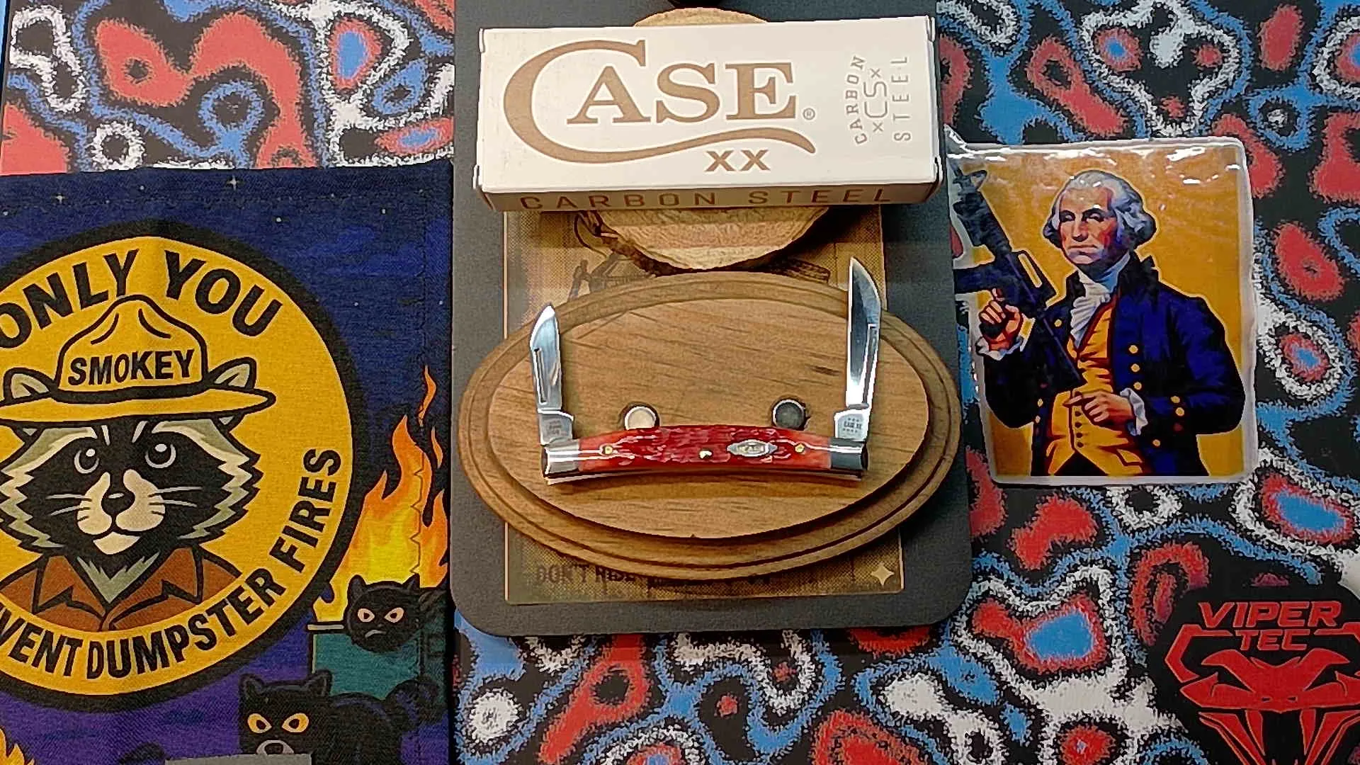 Case XX 31949 Small Congress - Dark Red Bone - 1095 Carbon Steel (NIB)