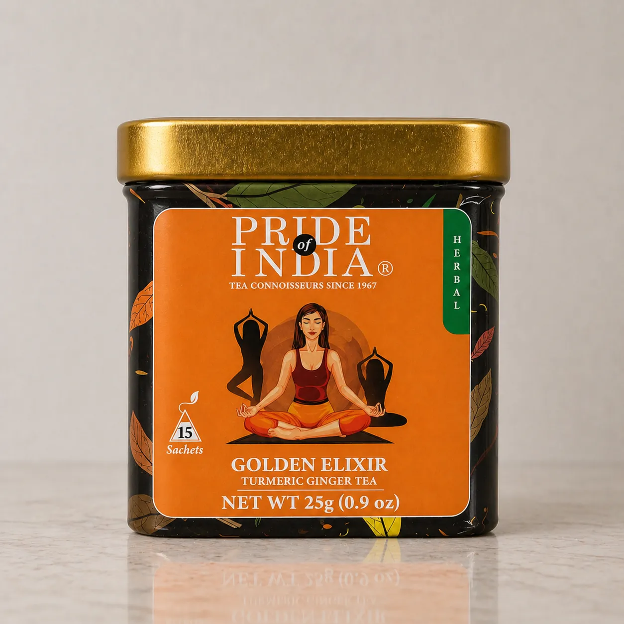 Golden Elixir Turmeric Ginger Tea – 15 Tea Bags