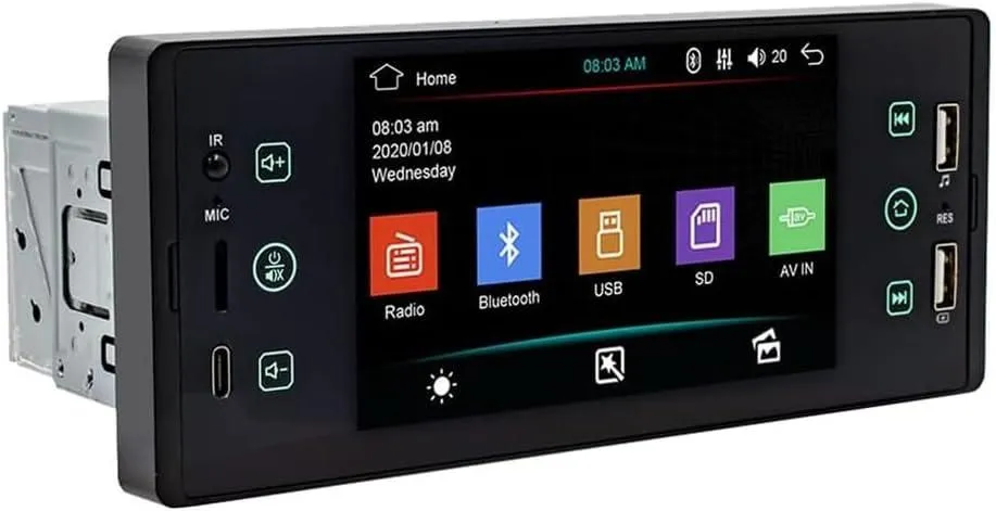 Tobato 77 Sw150 Black Vehicle Multimedia System 5  Display