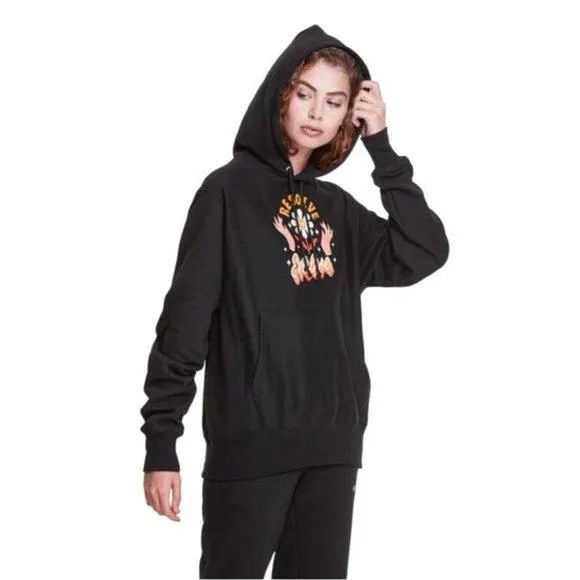 Product image for Champion X Steffi Lynn Hoodie Reverse Weave Small Black Resolve To Evolve NEW