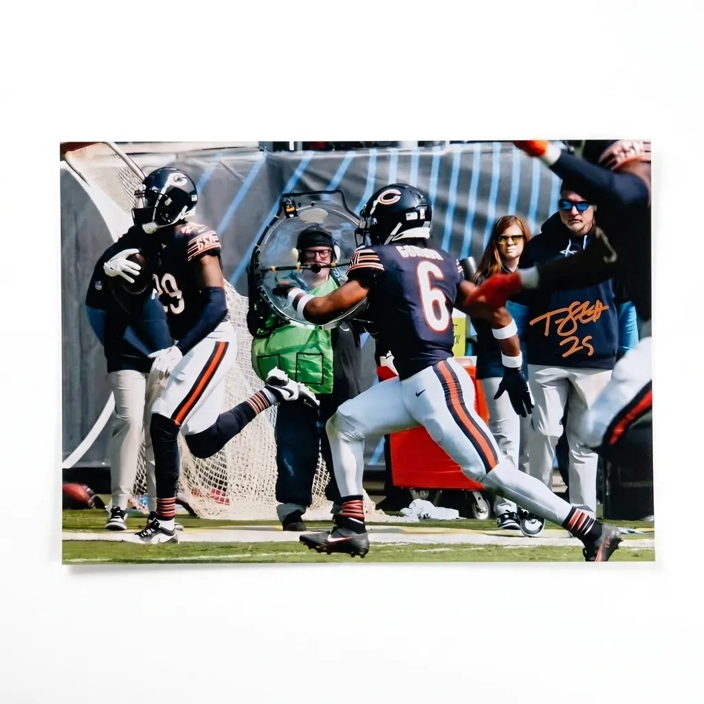 Tyrique Stevenson JSA Certified Autographed Photograph – Chicago Bears