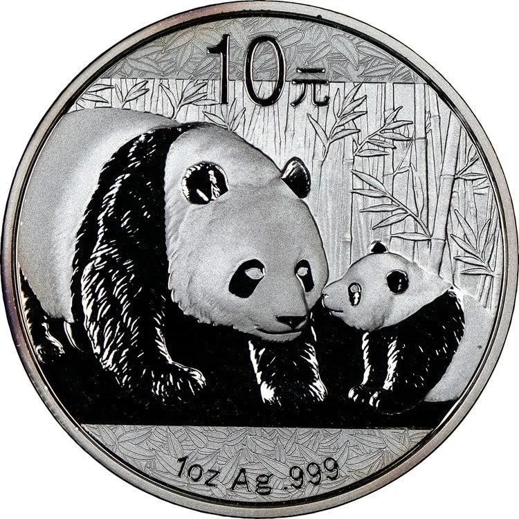 2011 China Mint 1oz Silver 10 Yuan Panda Coin