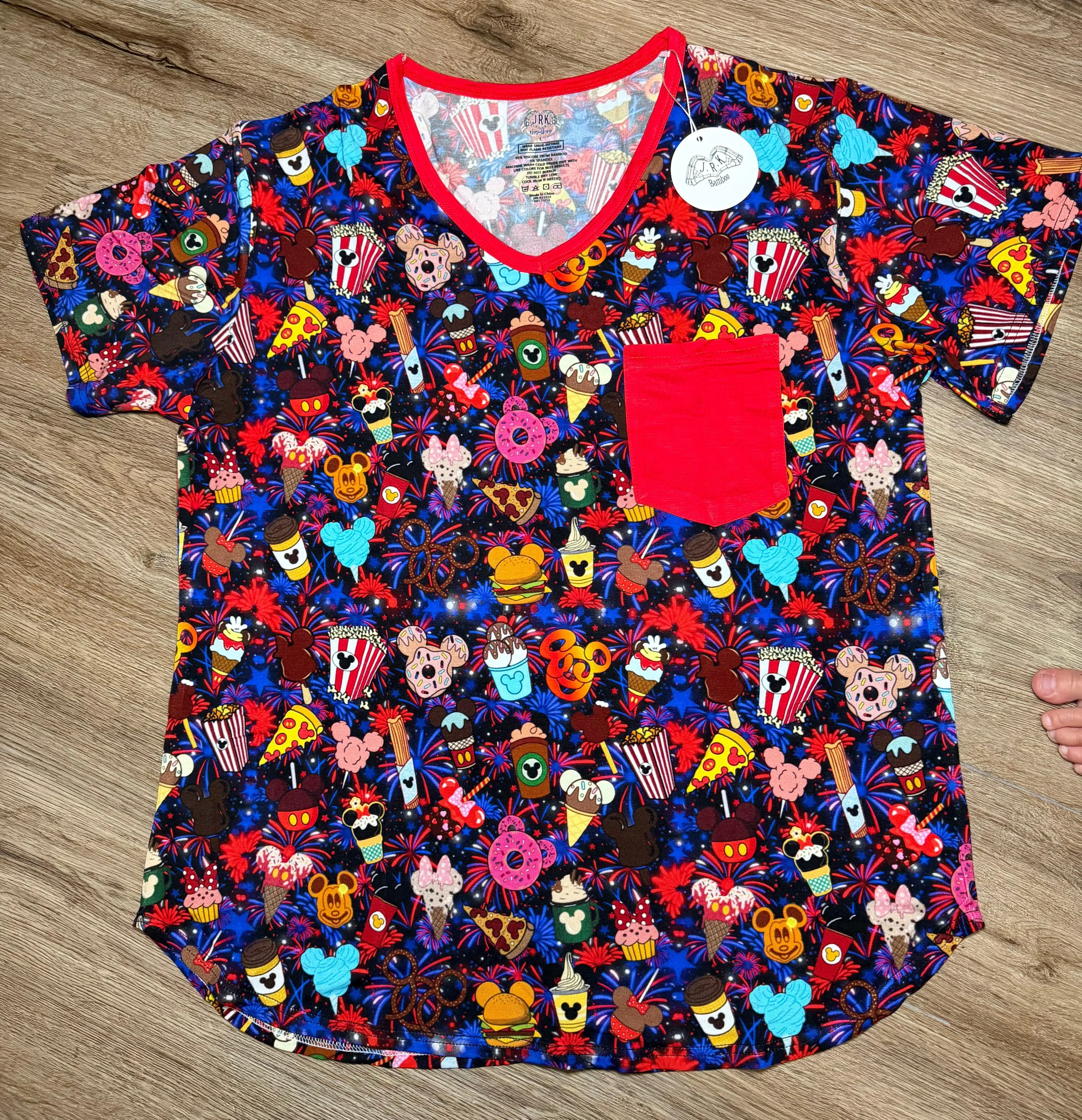 Nighttime Snacktacular - V-Neck Pocket Tee