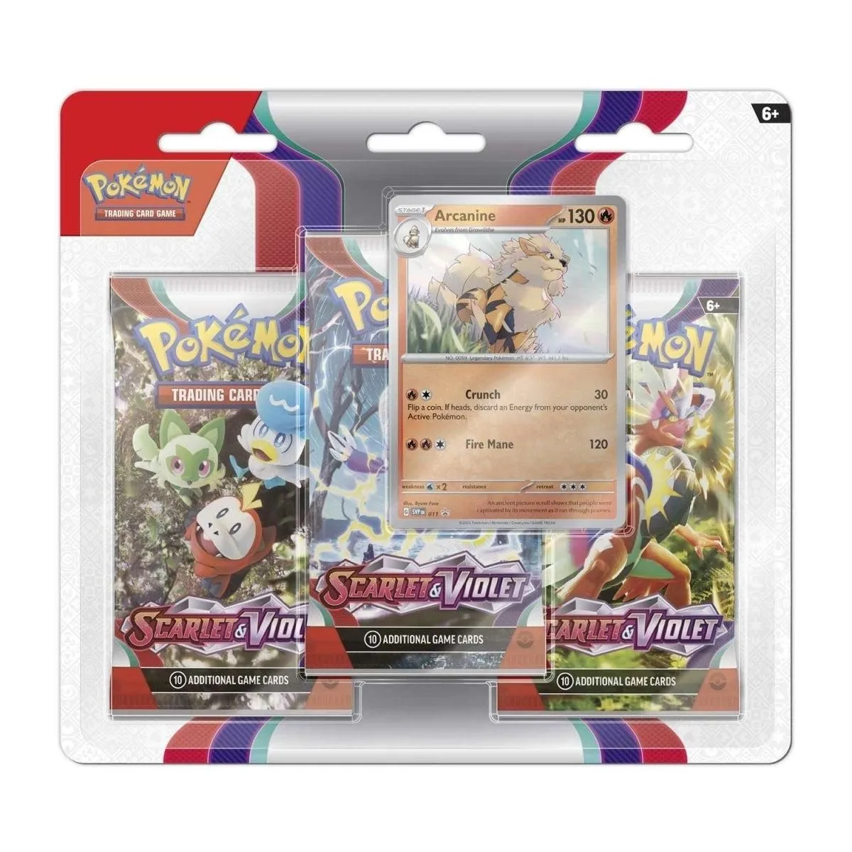 Scarlet & Violet Arcanine Promo TCG Booster 3-Pack