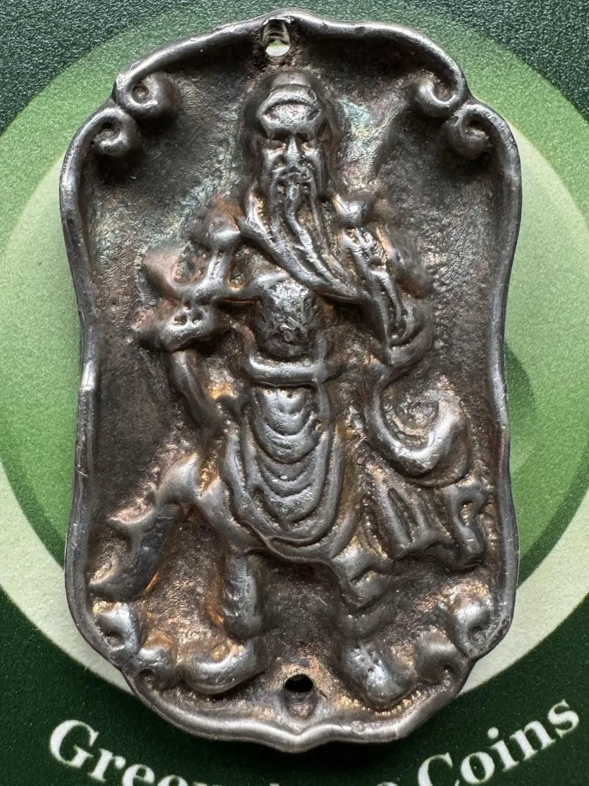 Vintage Guan Gong Wall Or Door Charm .999 Silver 3.82 Troy Oz