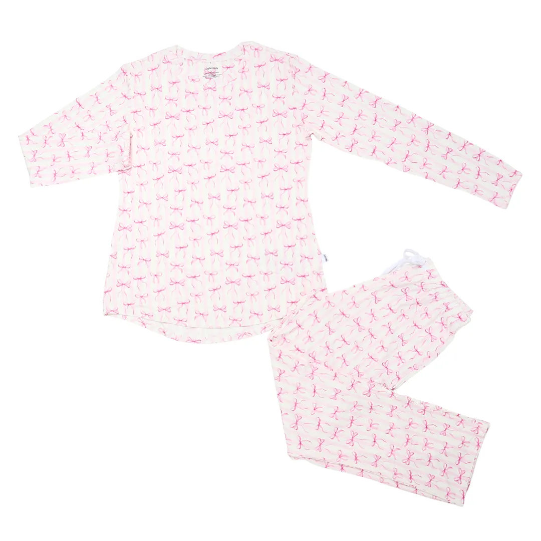 Women's Adult Bamboo Two-Piece Rosy Ribbon