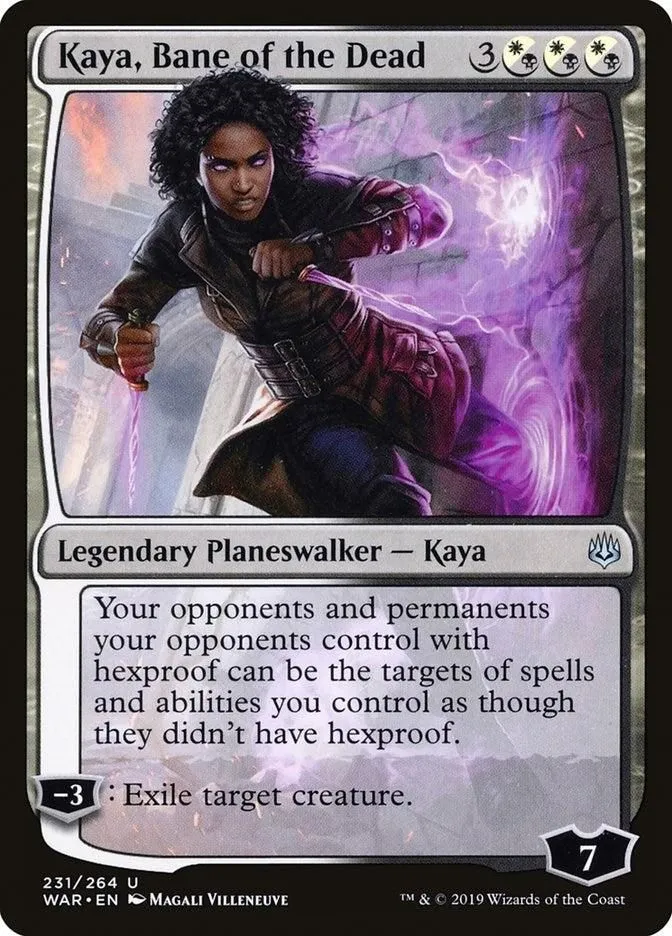 Kaya, Bane of the Dead 231 War of the Spark Magic: the Gathering Lightly Played Normal Uncommon English Trading Card