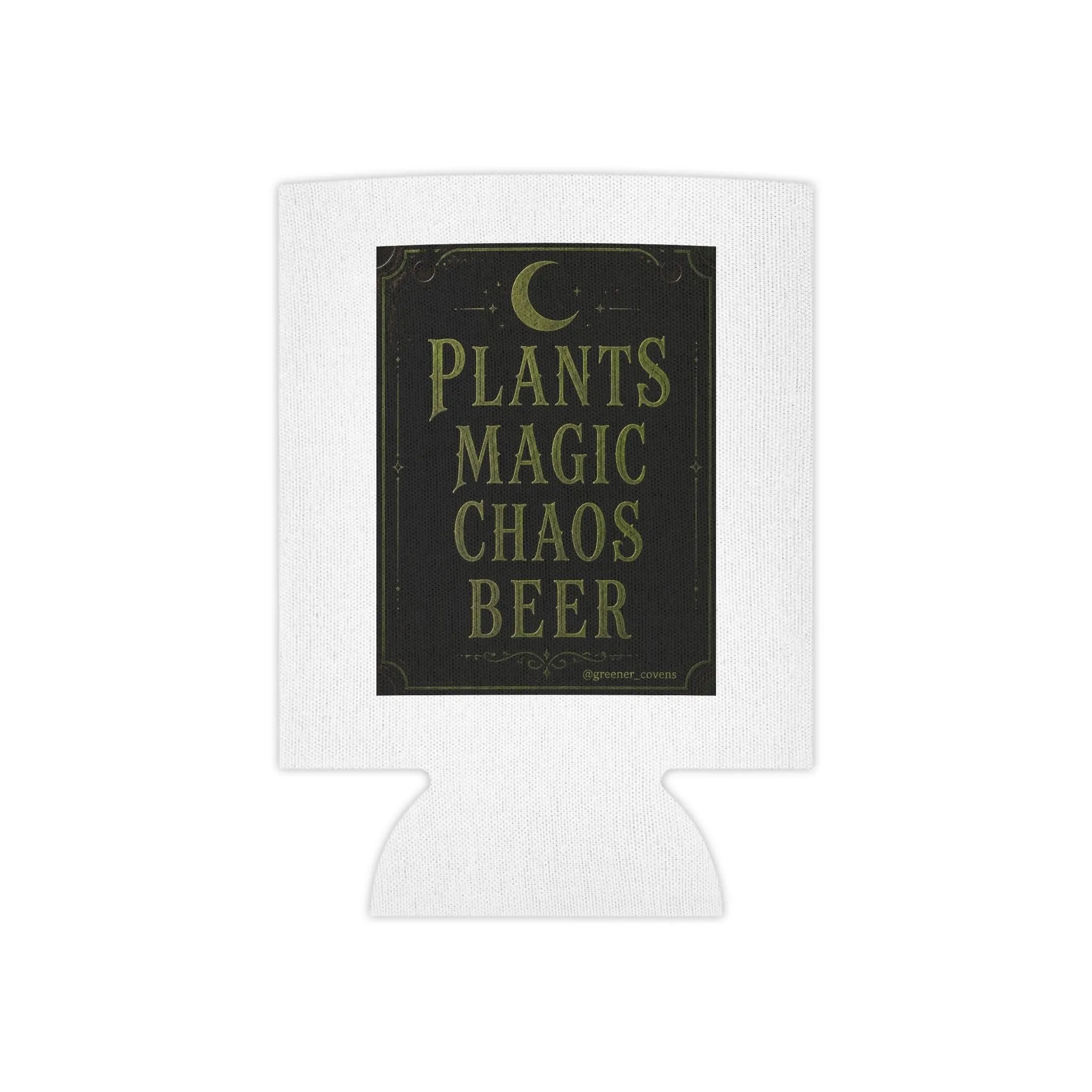 Can Cooler - 'Plants Magic Chaos Beer' Vintage Moon Can Cooler