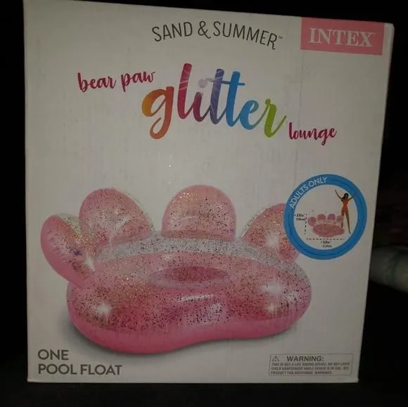 Product image for NEW Intex Bear Paw Glitter Lounge