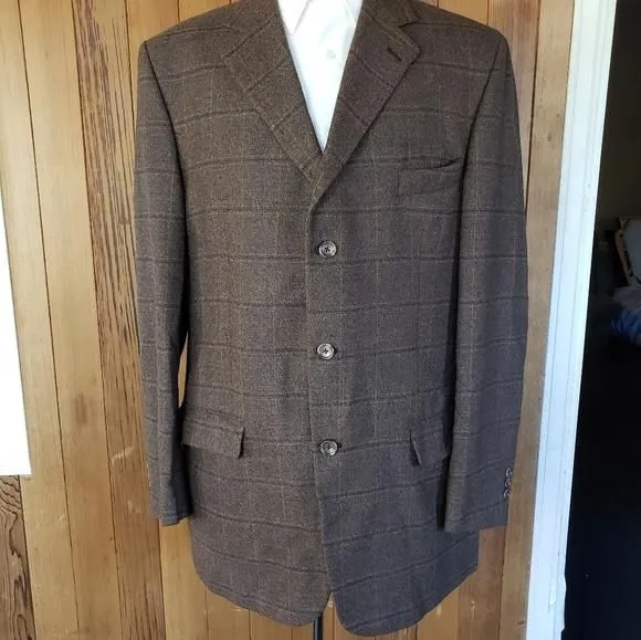 Product image for Vintage Oscar De La Renta Tartan Plaid Suit Jacket