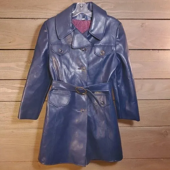 Product image for Blue Vintage Sears Genuine Leather Jacket
