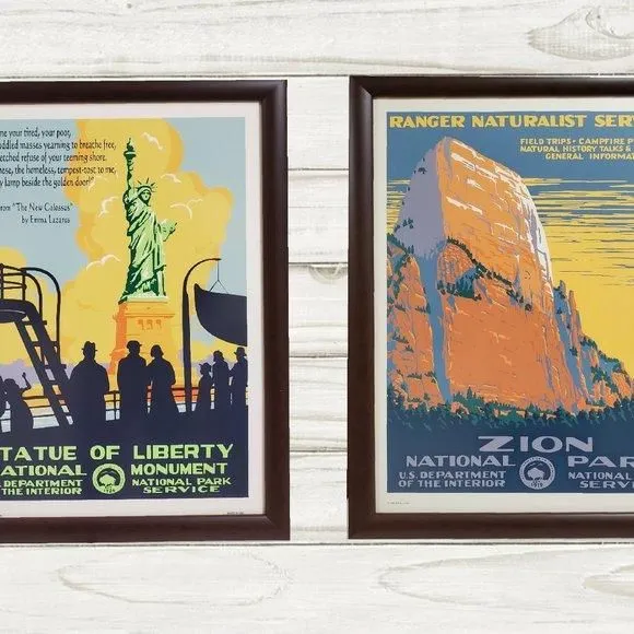Product image for Pair of National Parks Gallery Framed Prints