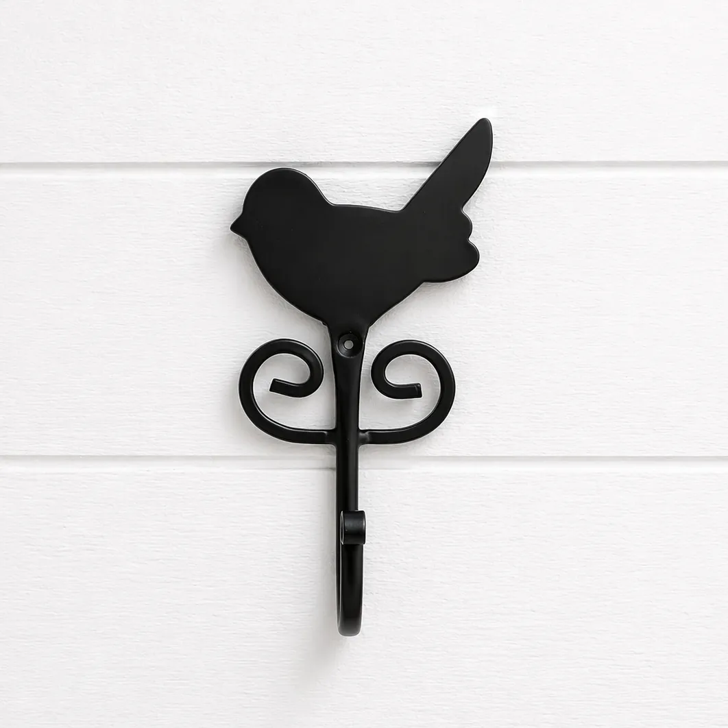 Bird Hook Black Metal
