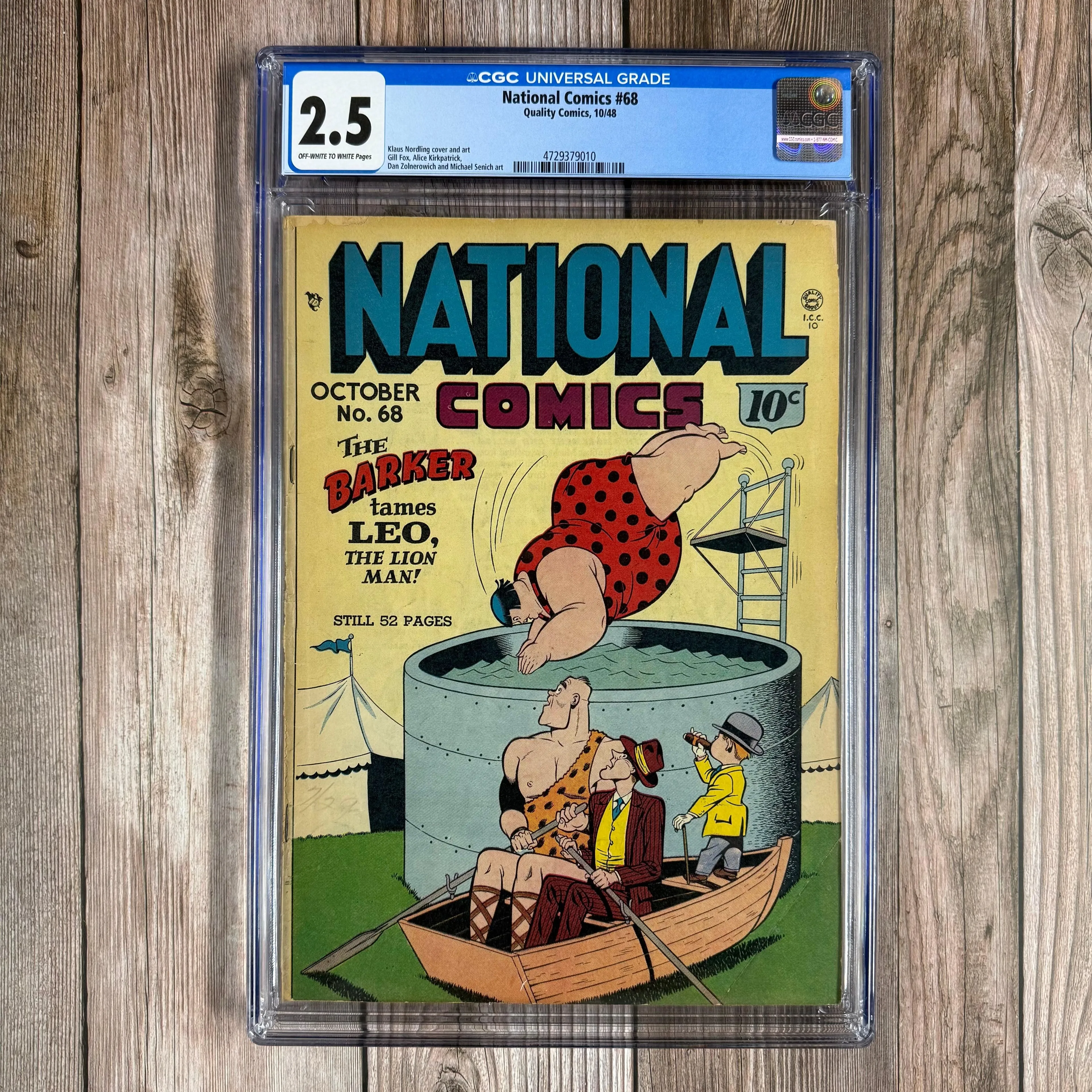 National Comics #68 CGC 2.5 Cover art by Klaus Nordling (Cert 9010)