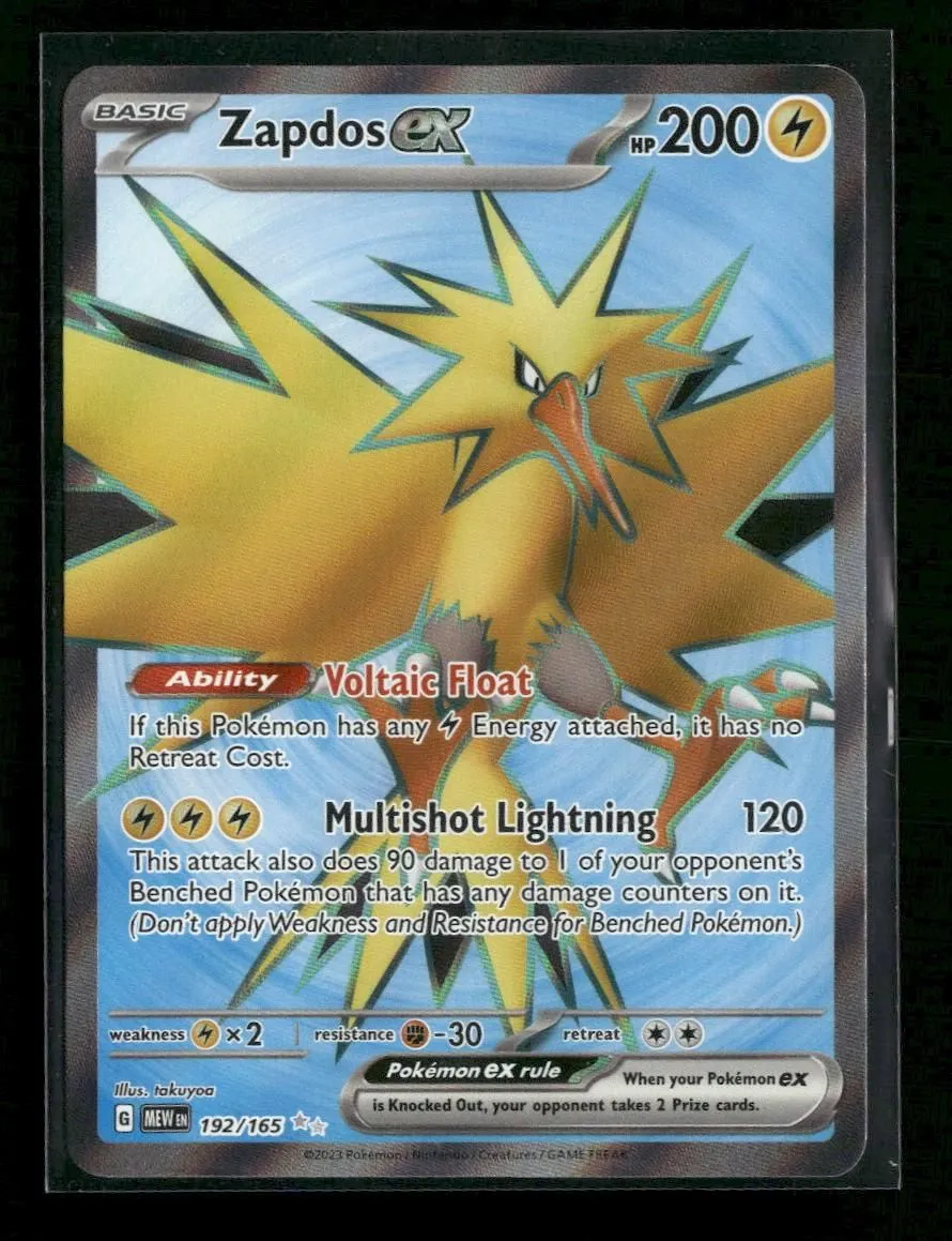 SV: Scarlet & Violet 151 Zapdos ex #192/165