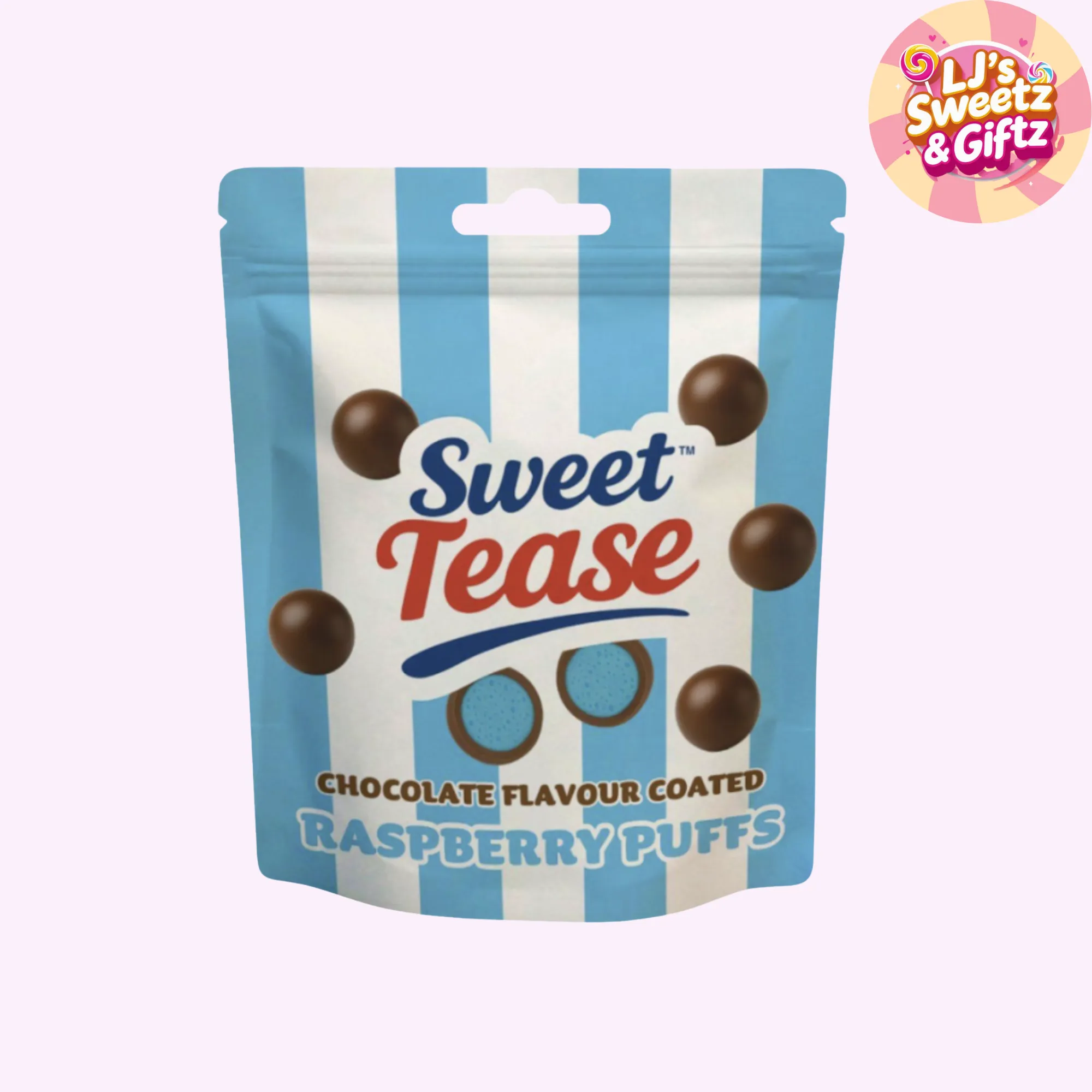 Sweet Tease Blue Raspberry Puffs 80g USA